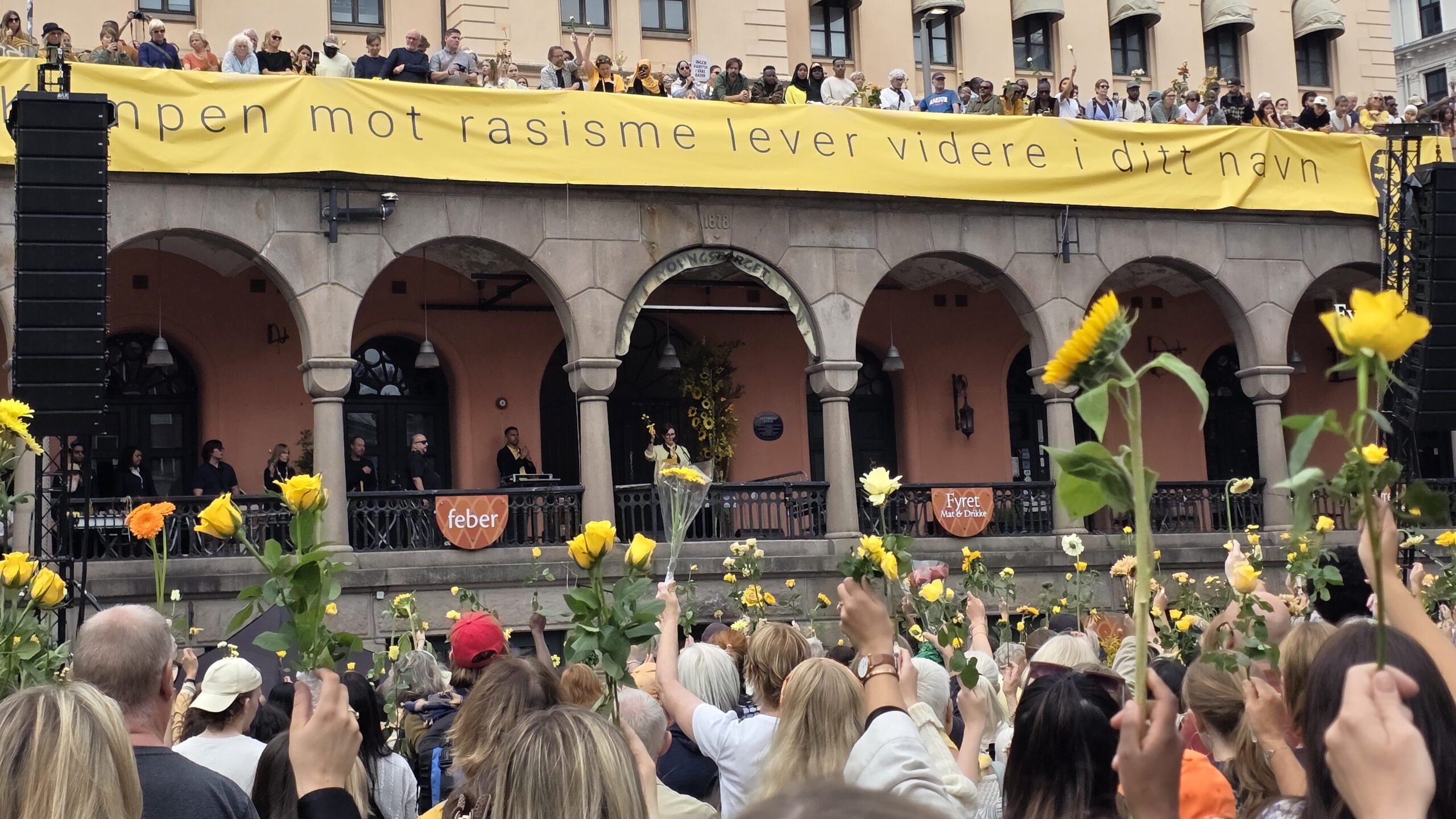 På markeringen for Tamima Nibras Juhar snakket FO-leder Marianne Solberg blant annet om regler for forsvarlig bemanning på nattevakt innen barnevern