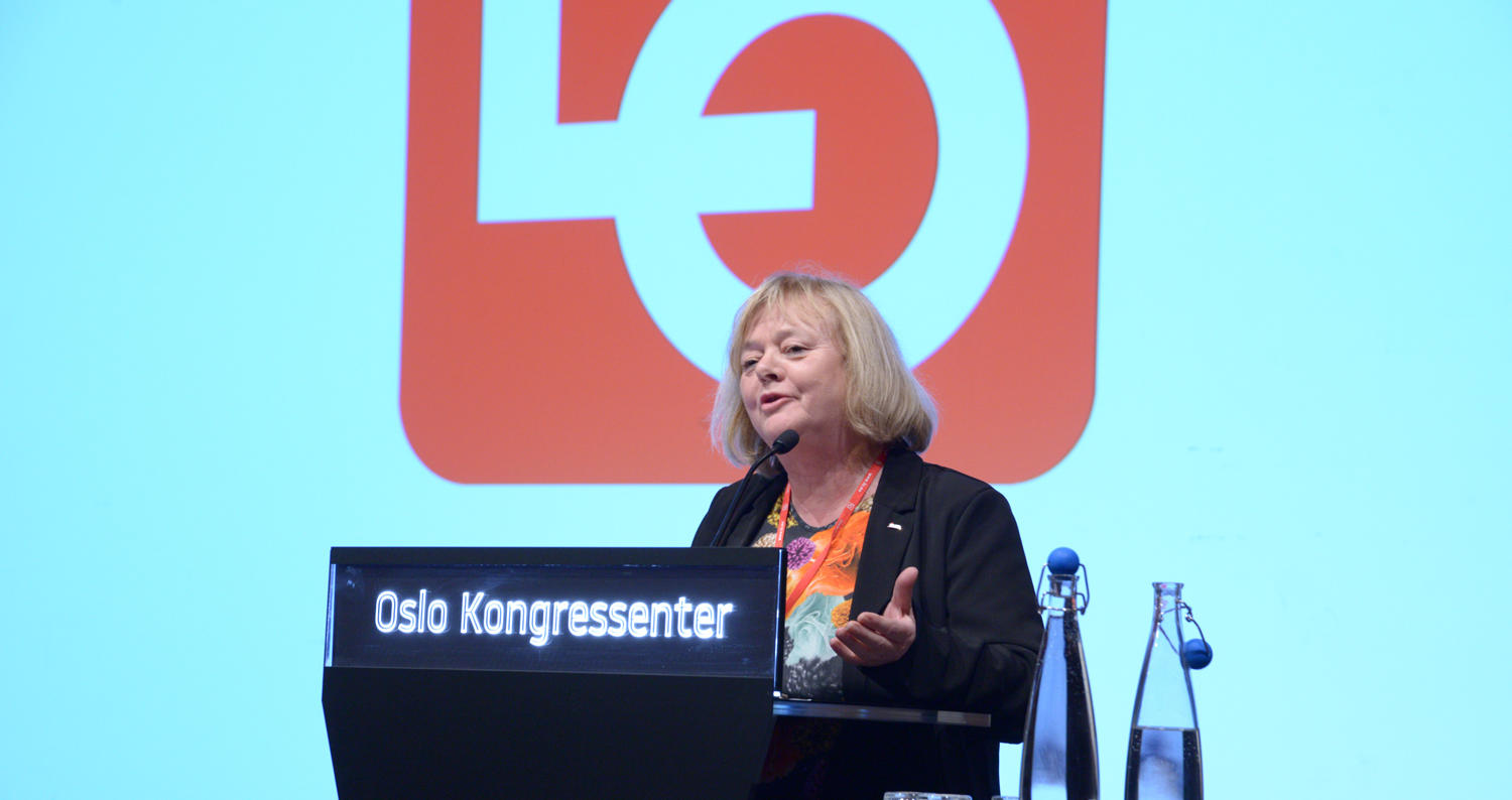 Mimmi Kvisvik deltok på LOs representantskap