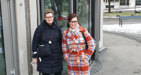FORHANDLING: Helga Melsom og forbundsleder Marianne Solberg forhandler på vegne av FO i LO Kommune.